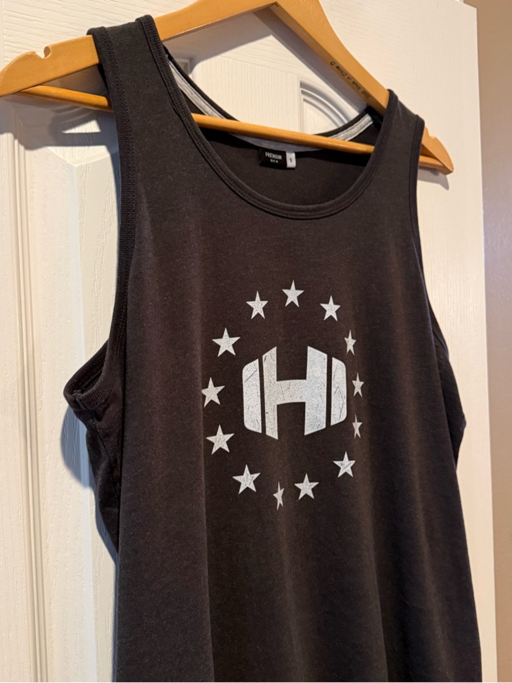 Hodge Twins Tank Top Stars Charcoal Gray Men’s Graphic Sleeveless Small